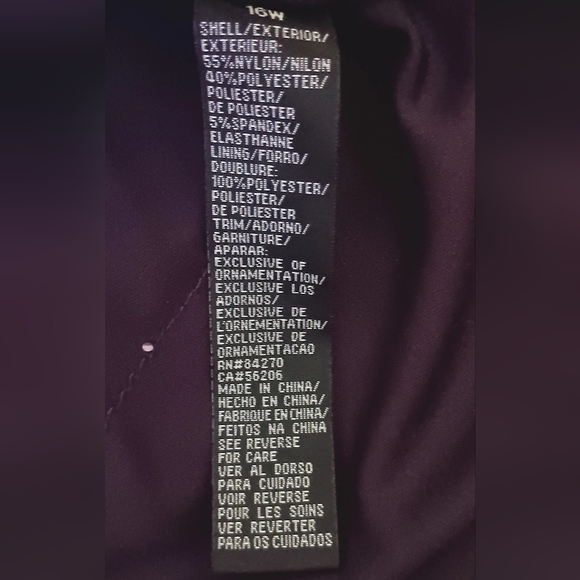 Scarlett  Nite Fully lined stretch aubergine lace dress with sequins. - Picture 9 of 9